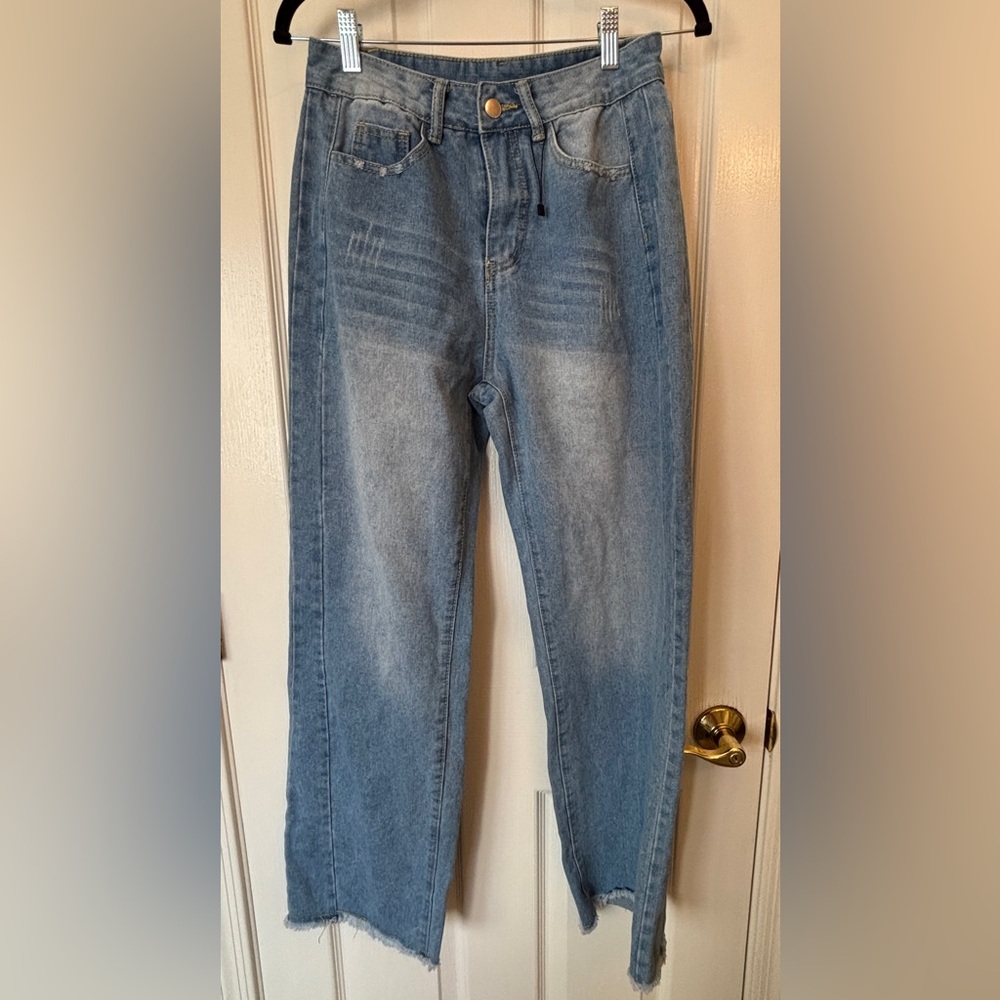 Stylish Blue Denim Jeans Teenager Size Medium Jeans Boyfriend - Picture 1 of 7